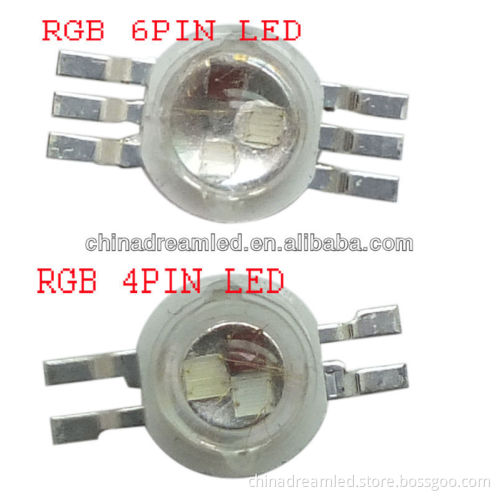 3w 6 pins RGB LEDs high power led